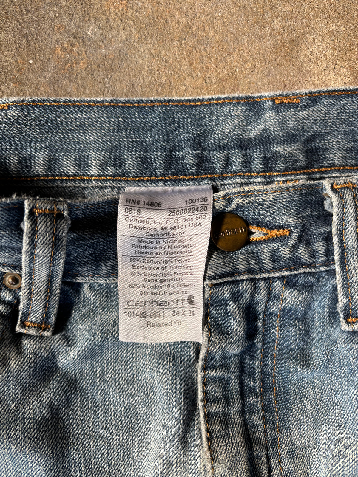 Vintage Distressed Carhartt Relaxed Jeans W 34 L 34