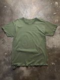 HAND DISTRESSED MILITARY GREEN T-SHIRT