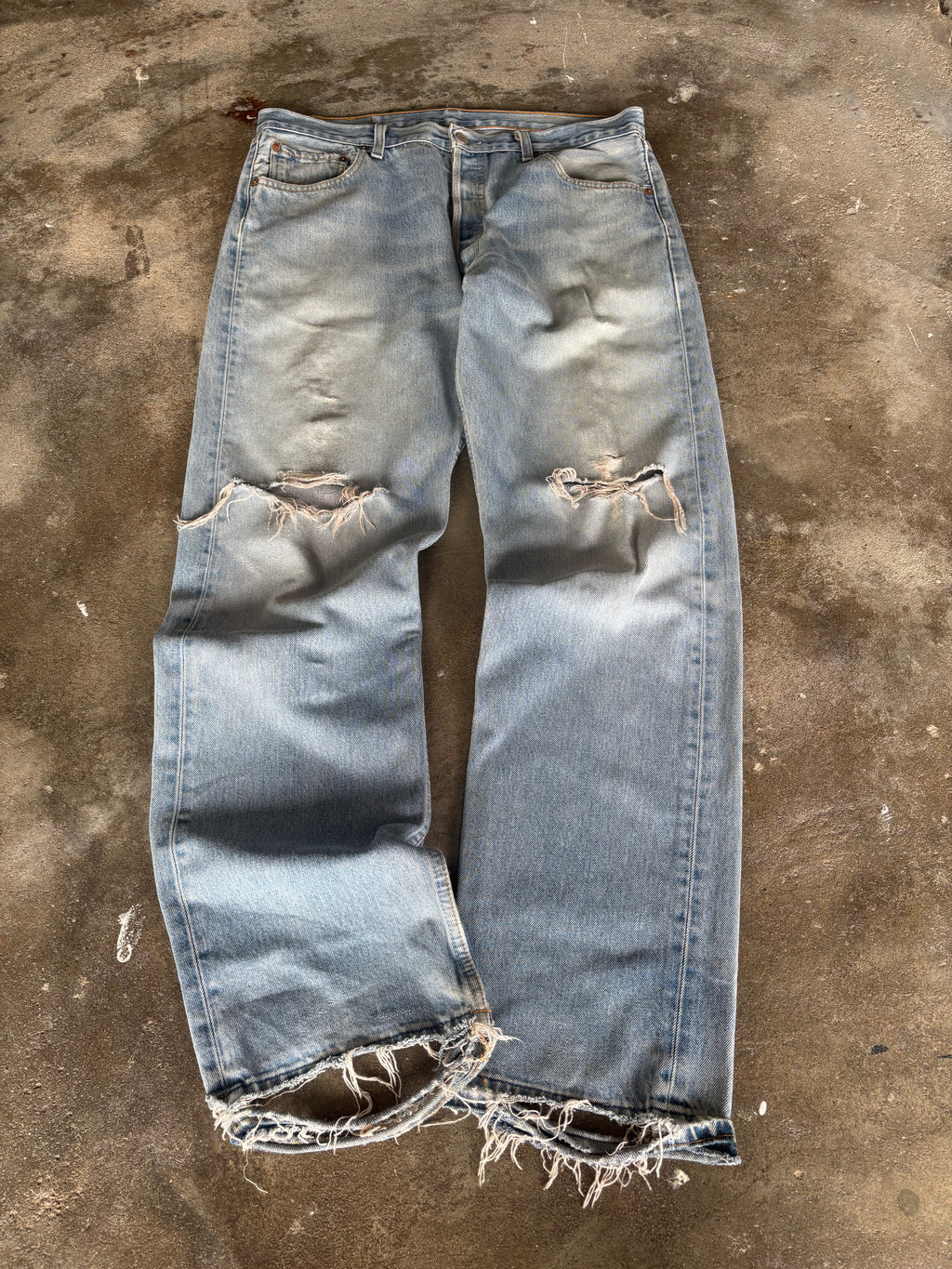 Vintage Distressed Levis 501 W 34 L 34