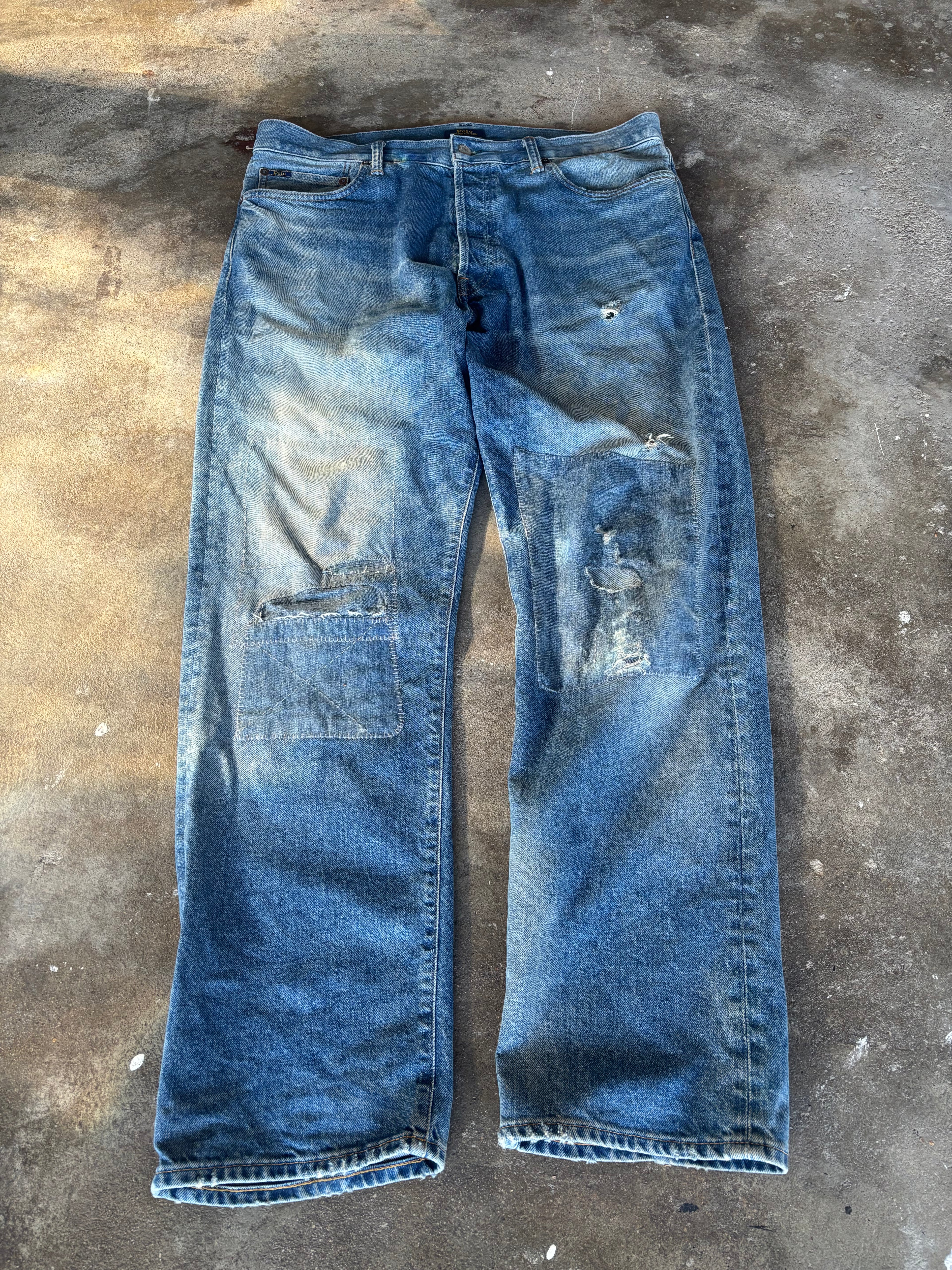 Vintage Polo Ralph Lauren Repaired Jeans W 36 L 32
