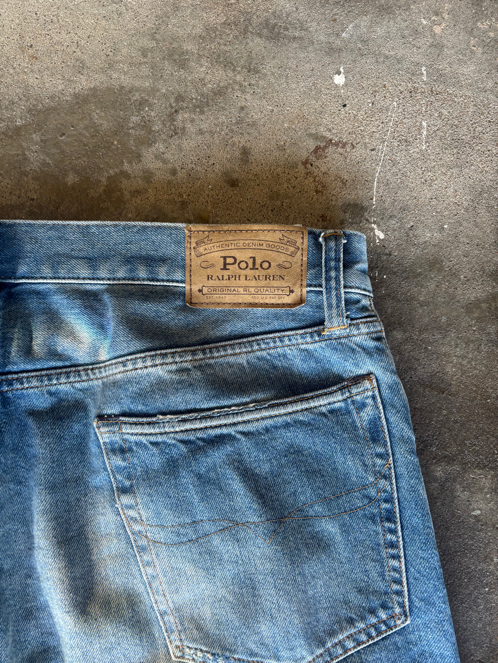 Vintage Polo Ralph Lauren Repaired Jeans W 36 L 32