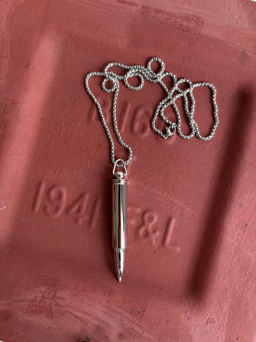 CHROME BULLET NECKLACE