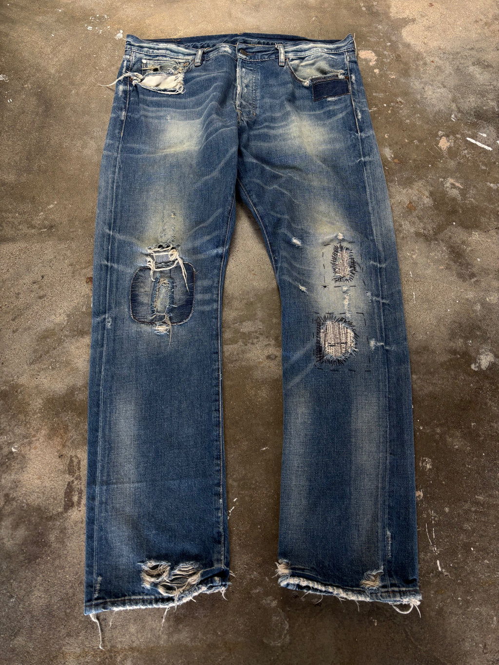 Vintage Ralph LaurenDenim & Supply Distressed and Repaired Jeans W 38 L 32