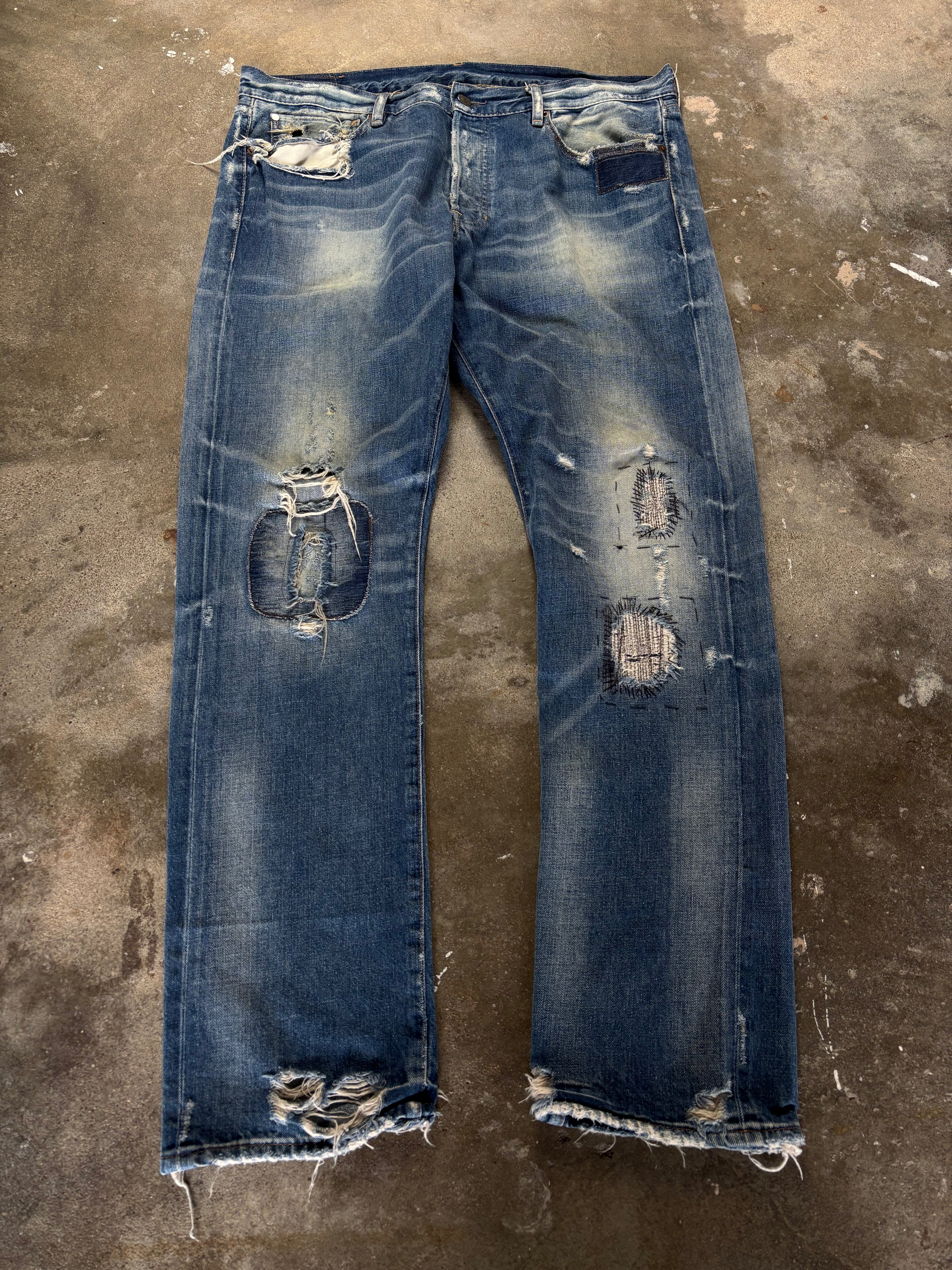 Vintage Ralph LaurenDenim & Supply Distressed and Repaired Jeans W 38 L 32