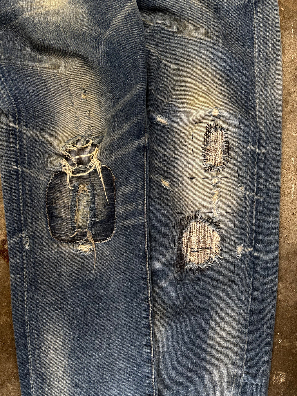 Vintage Ralph LaurenDenim & Supply Distressed and Repaired Jeans W 38 L 32