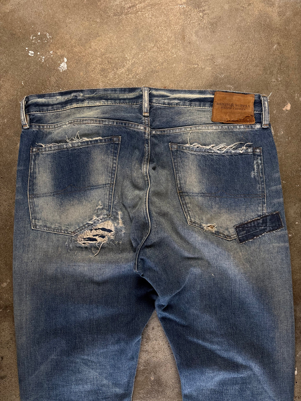 Vintage Ralph LaurenDenim & Supply Distressed and Repaired Jeans W 38 L 32