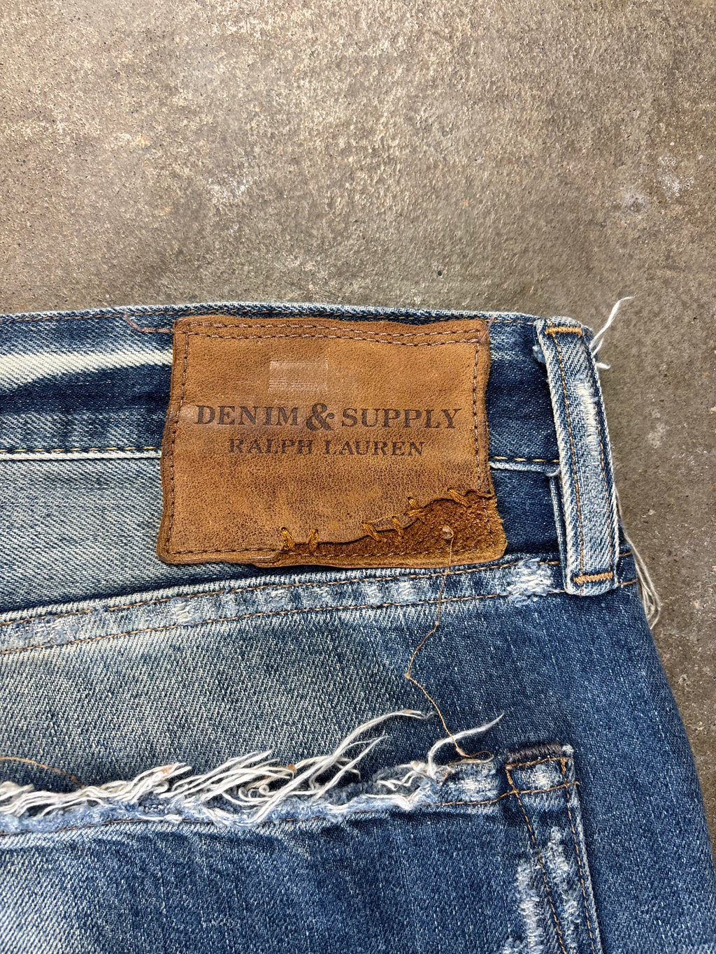 Vintage Ralph LaurenDenim & Supply Distressed and Repaired Jeans W 38 L 32