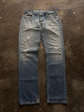Vintage Distressed & Repaired Levis 501 W 34 L 34