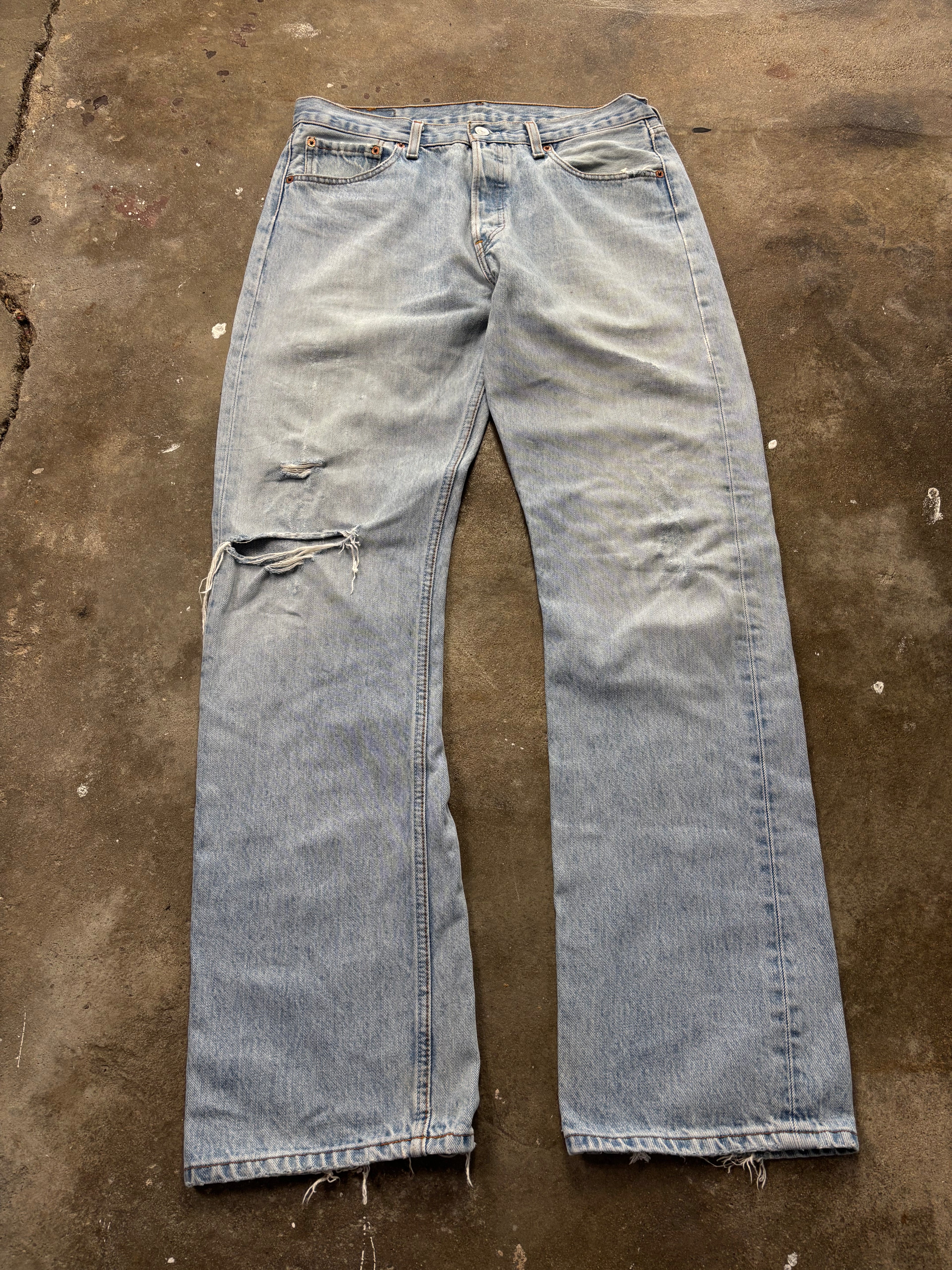 Vintage Distressed Levis 501 W 34 L 34