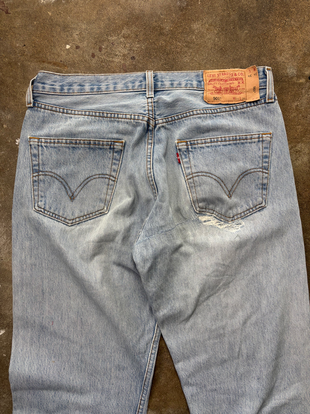 Vintage Distressed Levis 501 W 34 L 34