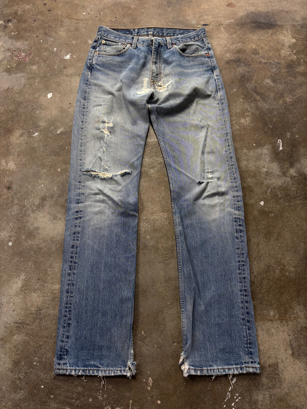 Vintage Distressed & Repaired Levis 505 W 31 L 34