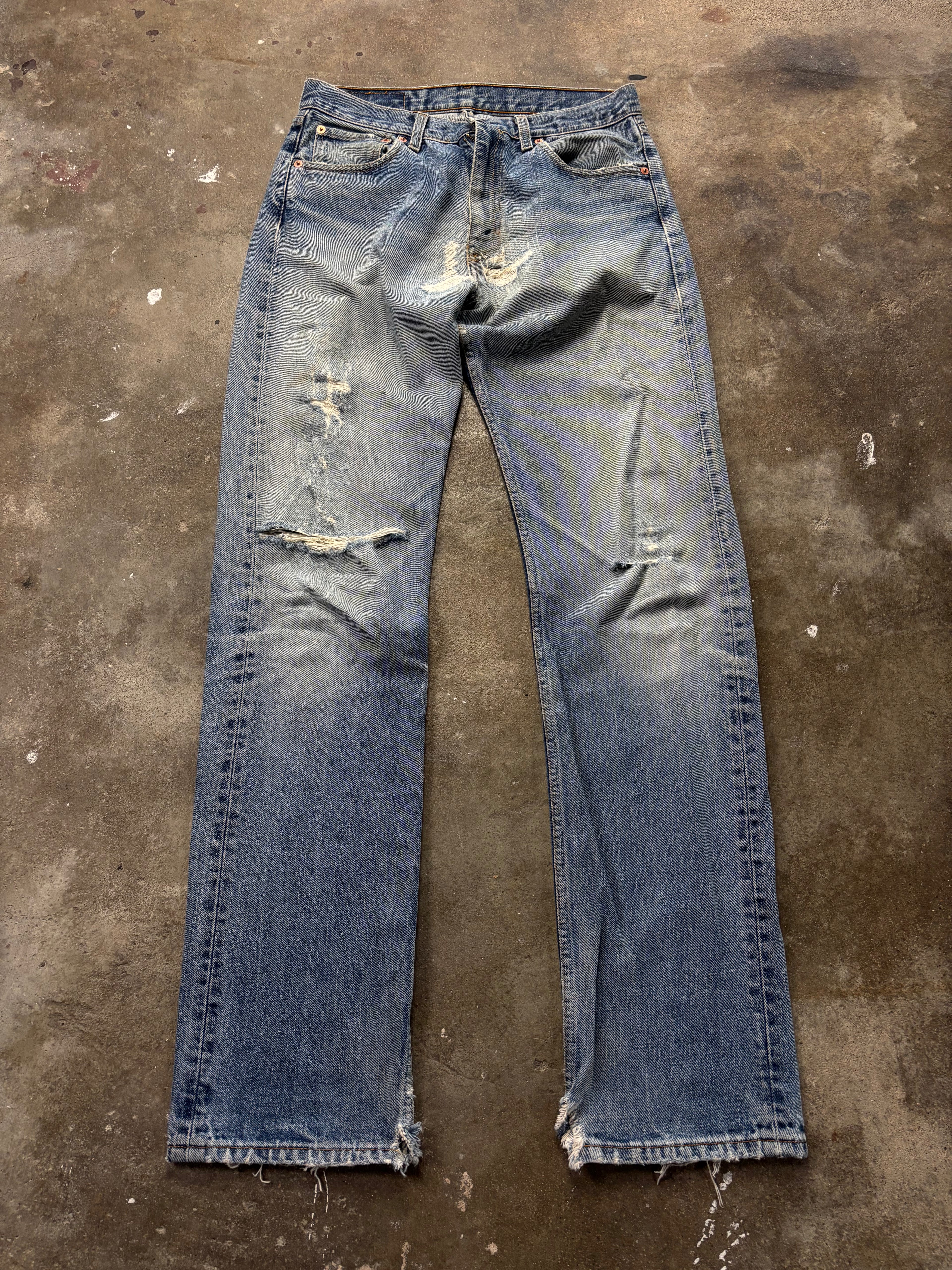 Vintage Distressed & Repaired Levis 505 W 31 L 34