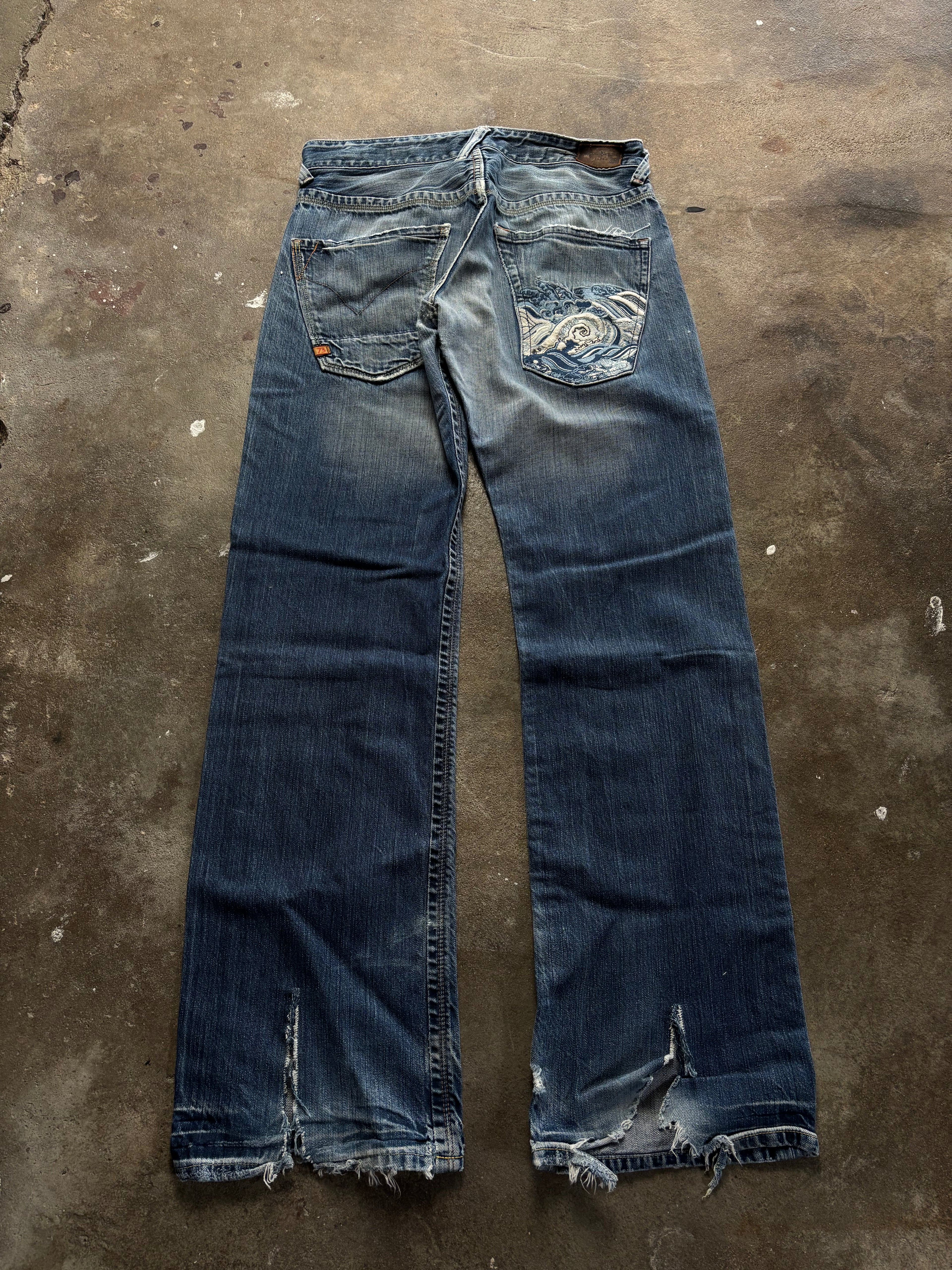 Vintage Distressed Pepe Jeans Back Pocket Stich W 30 L32