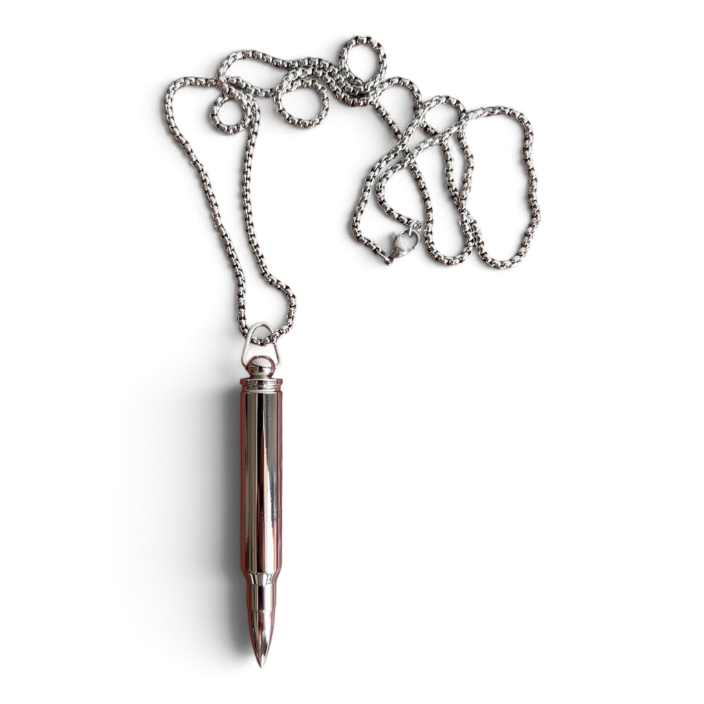 CHROME BULLET NECKLACE