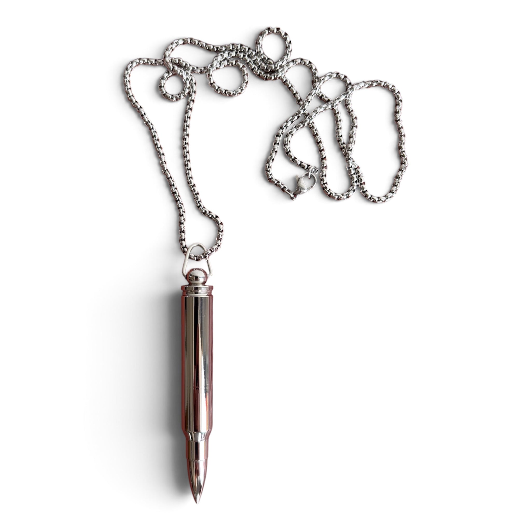 CHROME BULLET NECKLACE
