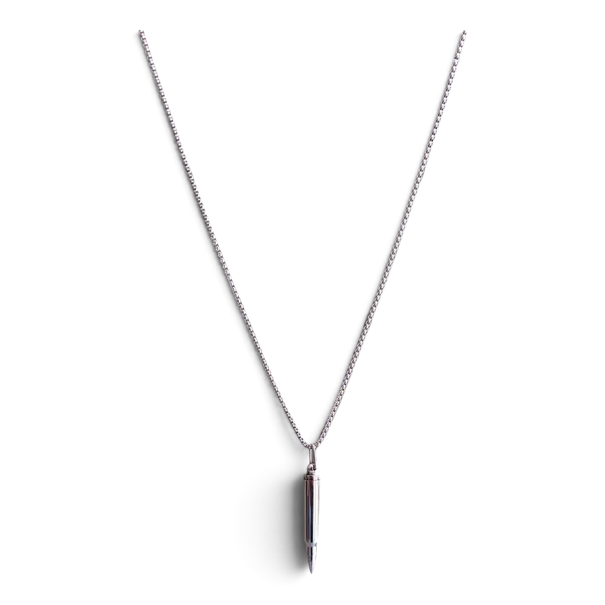 CHROME BULLET NECKLACE